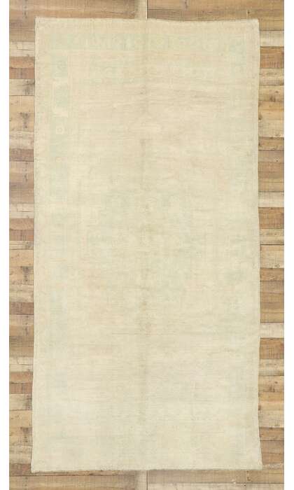 6 x 11 Vintage Muted Oushak Rug 52973