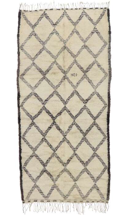 6 x 12 Vintage Moroccan Beni Ourain Rug 21414