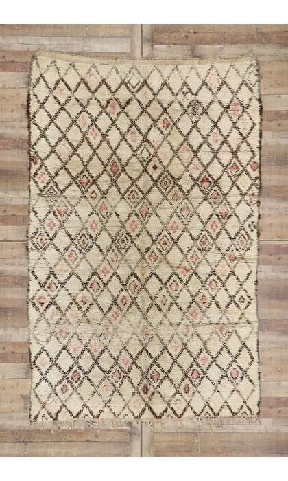 6 x 9 Vintage Moroccan Beni Ourain Rug 21359