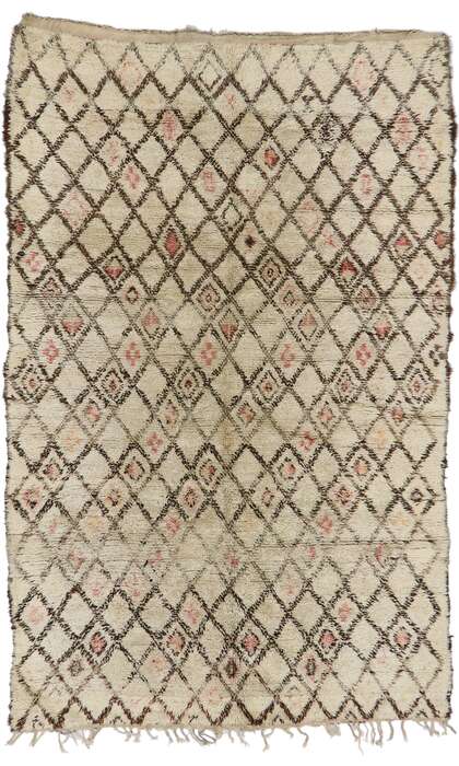 6 x 9 Vintage Moroccan Beni Ourain Rug 21359