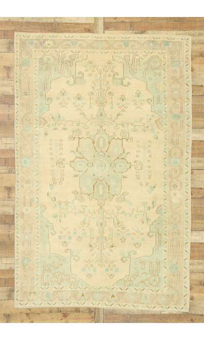 6 x 9 Vintage Muted Oushak Rug 52977