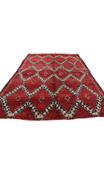 7 x 9 Vintage Red Beni Ourain Rug 21262
