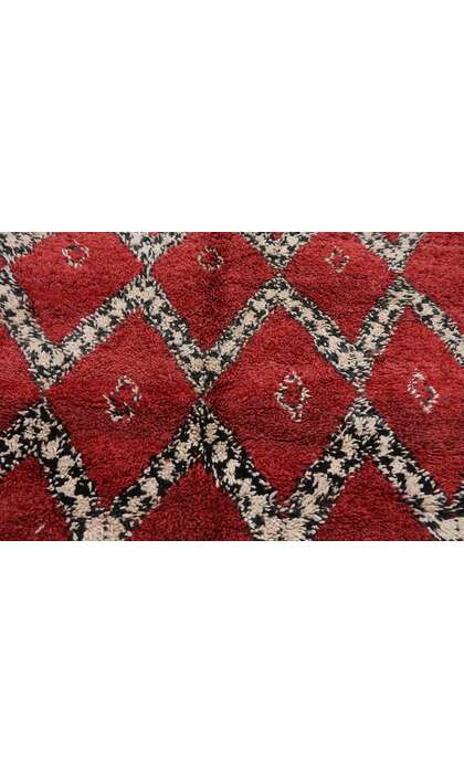 7 x 9 Vintage Red Beni Ourain Rug 21262