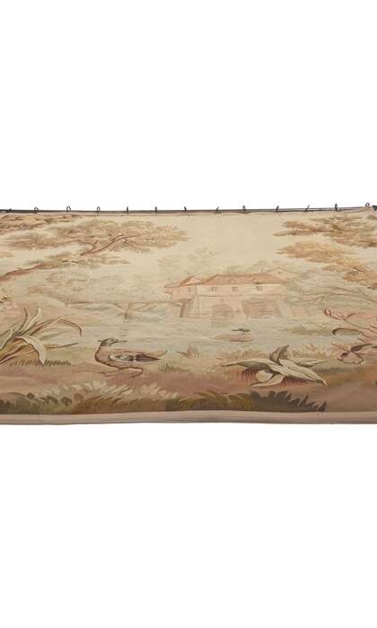 8 x 8 Antique French Aubusson Tapestry 78623