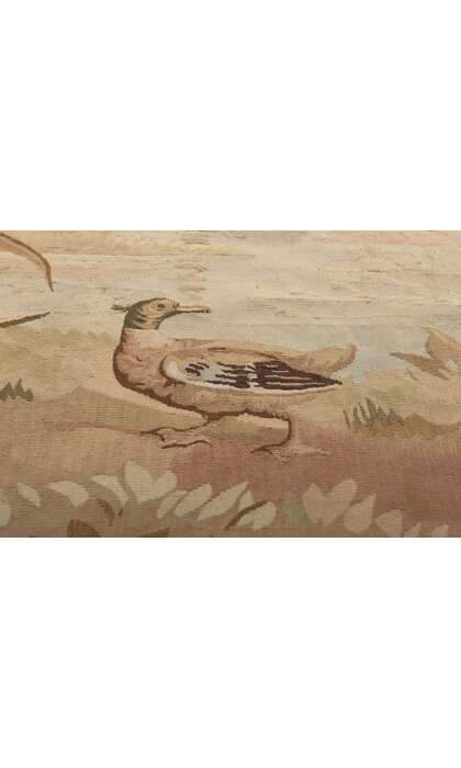 8 x 8 Antique French Aubusson Tapestry 78623