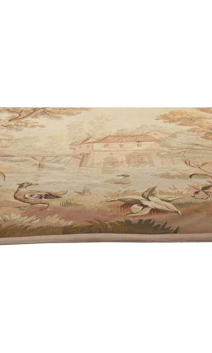 8 x 8 Antique French Aubusson Tapestry 78623