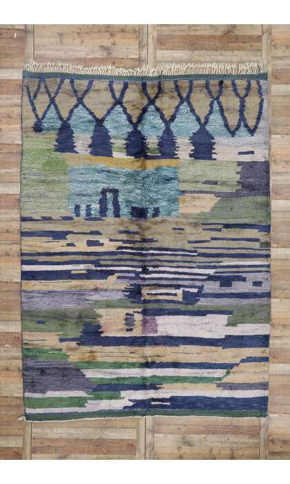 9 x 11 Modern Beni Mrirt Moroccan Rug 21117