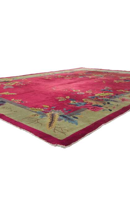 9 x 12 Antique Chinese Art Deco Rug 78317