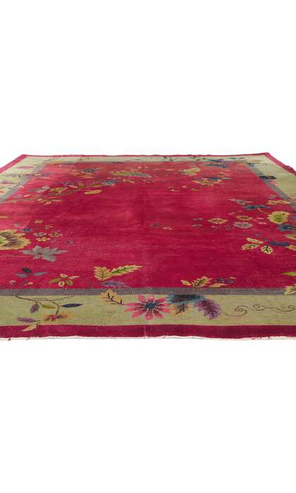 9 x 12 Antique Chinese Art Deco Rug 78317