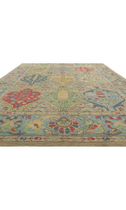 9 x 12 Colorful Oushak Rug 807259 x 12 Colorful Oushak Rug 80725
