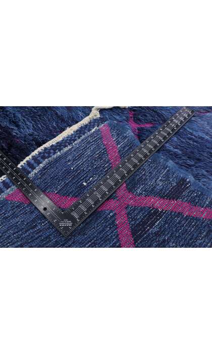 9 x 12 Modern Blue Beni Mrirt Moroccan Rug 21106