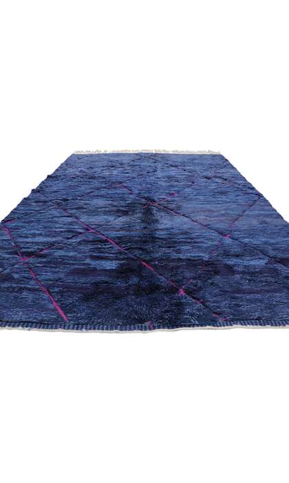 9 x 12 Modern Blue Beni Mrirt Moroccan Rug 21106