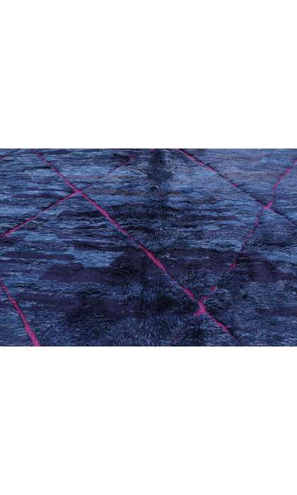 9 x 12 Modern Blue Beni Mrirt Moroccan Rug 21106