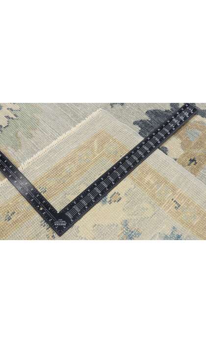 9 x 12 Modern Light Blue Turkish Oushak Rug 53545