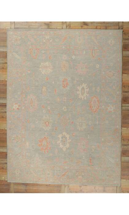 9 x 12 Vintage Style Muted Oushak Rug 80913