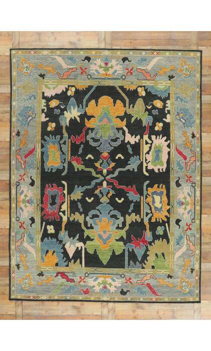 9 x 12 Colorful Oushak Rug Modern Style 30886