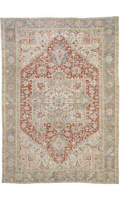 9 x 13 Modern Rustic Persian Heriz Rug 52634