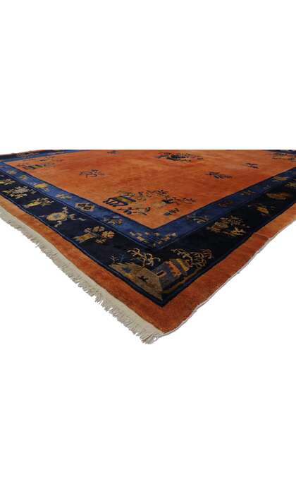 10 x 13 Rustic Antique Chinese Peking Rug 78129