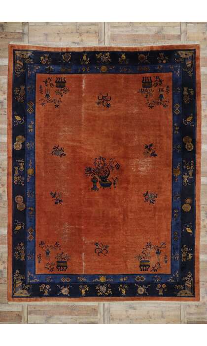 10 x 13 Rustic Antique Chinese Peking Rug 78129
