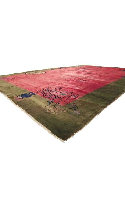 12 x 20 Oversized Antique Chinese Deco Rug 77760