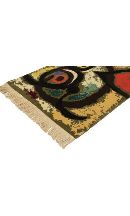 2 x 3 Vintage Joan Miro Tapestry Pictorial Rug 77099