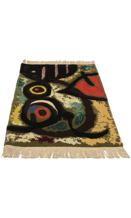 2 x 3 Vintage Joan Miro Tapestry Pictorial Rug 77099