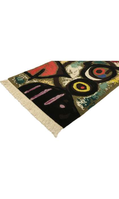 2 x 3 Vintage Joan Miro Tapestry Pictorial Rug 77100