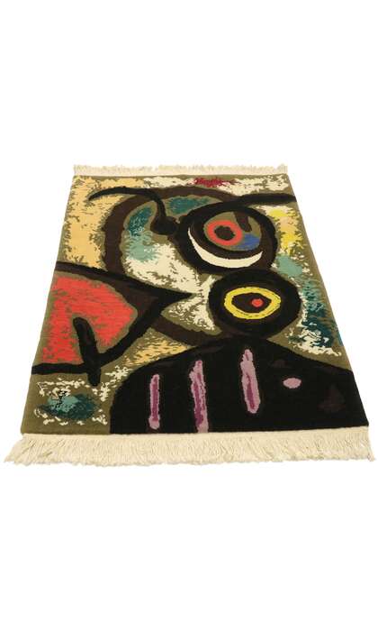 2 x 3 Vintage Joan Miro Tapestry Pictorial Rug 77100