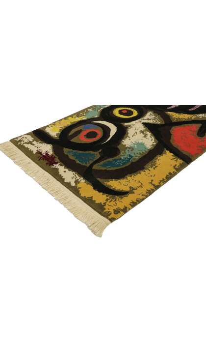 2 x 3 Vintage Joan Miro Tapestry Pictorial Rug 77101