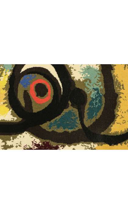 2 x 3 Vintage Joan Miro Tapestry Pictorial Rug 77101