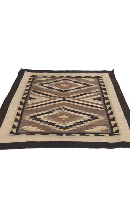 2 x 3 Antique Two Grey Hills Navajo Rug 78638