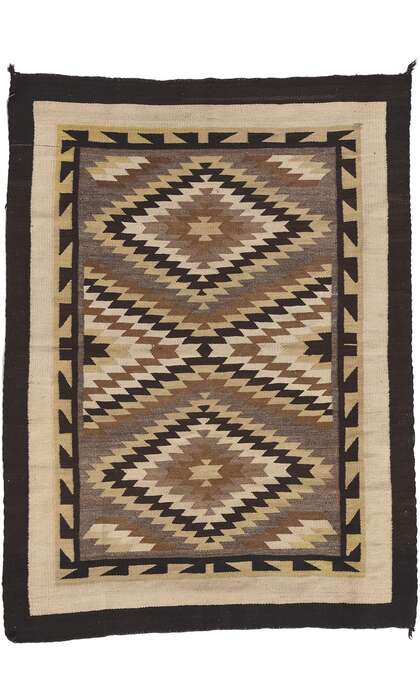 2 x 3 Antique Two Grey Hills Navajo Rug 78638