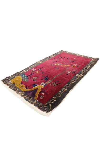 2 x 4 Vintage Chinese Art Deco Rug 77969