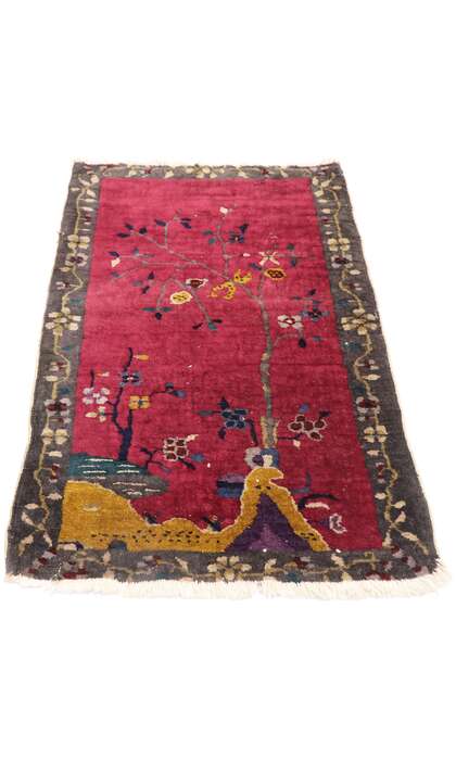 2 x 4 Vintage Chinese Art Deco Rug 77969