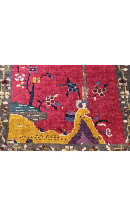 2 x 4 Vintage Chinese Art Deco Rug 77969