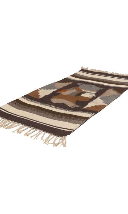 2 x 4 Vintage Mexican Zapotec Pictorial Rug 78636