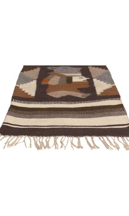 2 x 4 Vintage Mexican Zapotec Pictorial Rug 78636