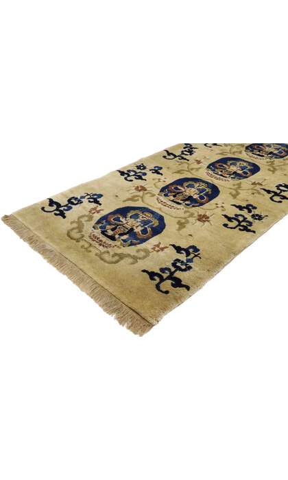 2 x 5 Antique Chinese Art Deco Pictorial Rug 77594