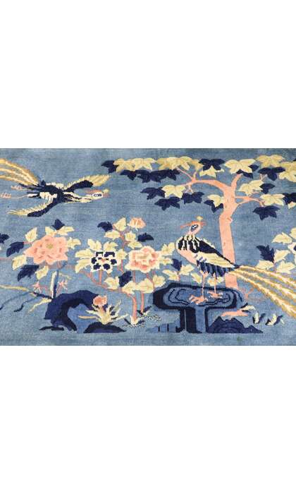 2 x 5 Antique Chinese Art Deco Pictorial Rug 77585