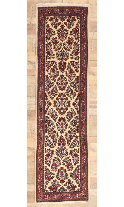 3 x 10 Vintage Persian Sarouk Rug 78634