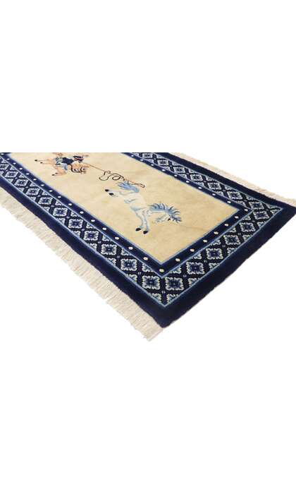 3 x 5 Antique Chinese Art Deco Pictorial Rug 77592