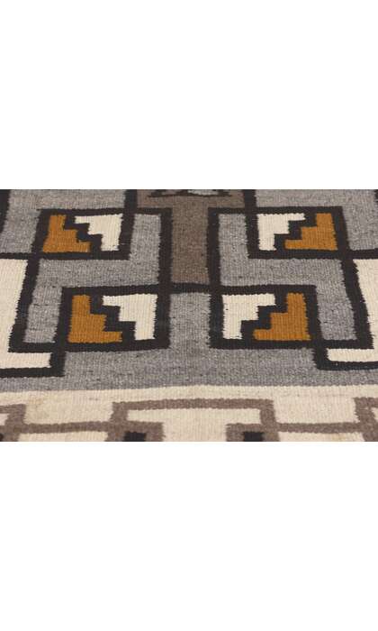 3 x 5 Antique Two Grey Hills Navajo Rug 78637