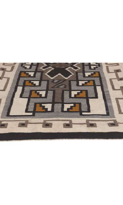3 x 5 Antique Two Grey Hills Navajo Rug 78637
