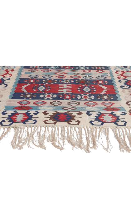 4 x 5 Vintage Turkish Kilim Silk Rug 78644