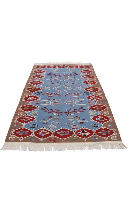 4 x 6 Vintage Oltenian Romanian Kilim Rug 78048