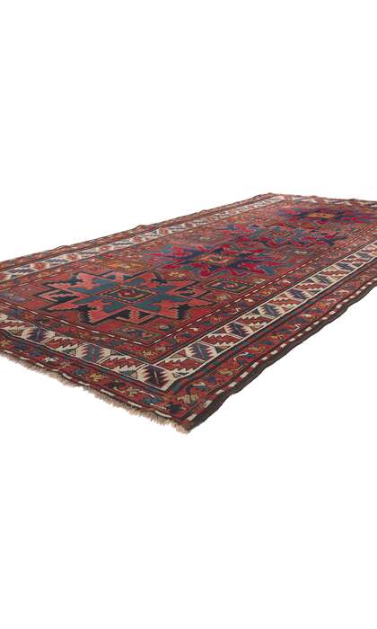 4 x 9 Antique Caucasian Kazak Rug 73306