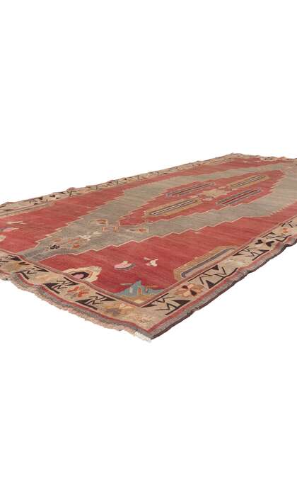 5 x 10 Antique Caucasian Tribal Rug 71807