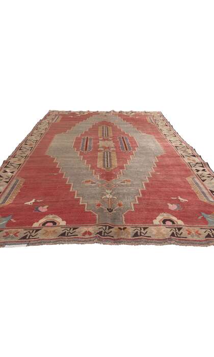 5 x 10 Antique Caucasian Tribal Rug 71807