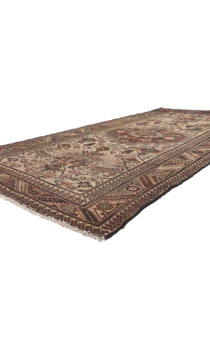 5 x 10 Vintage Persian Bakhtiari Rug 75259