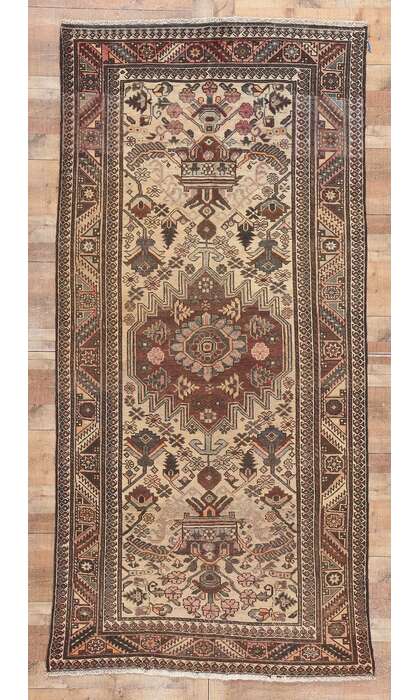 5 x 10 Vintage Persian Bakhtiari Rug 75259